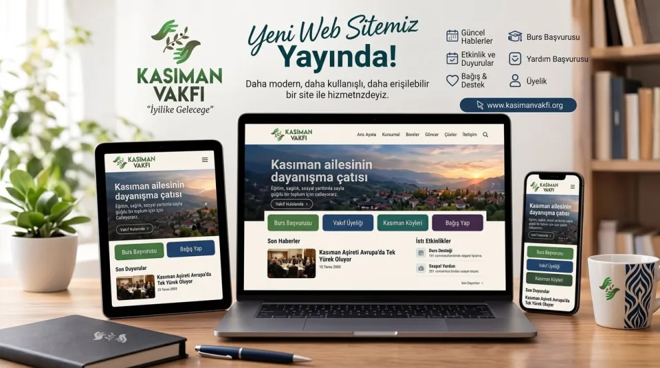 www.kasimanvakfi.org

İnternet Sitemizin yeni tasarımı bugün itibari ile yayına alınmıştır

Neler Değişti?

Kasıman Vakf